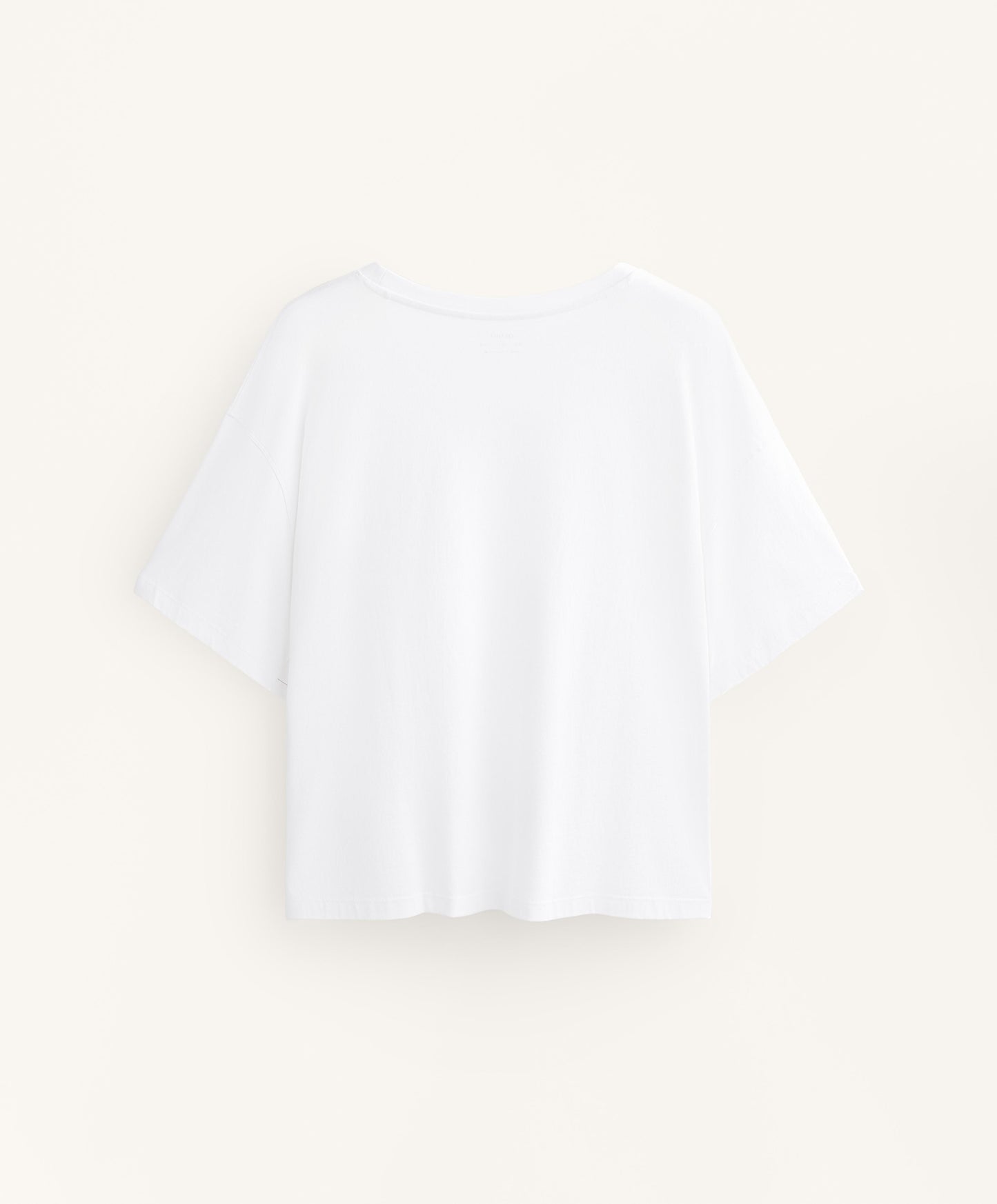 Boxy short-sleeve cotton blend T-shirt