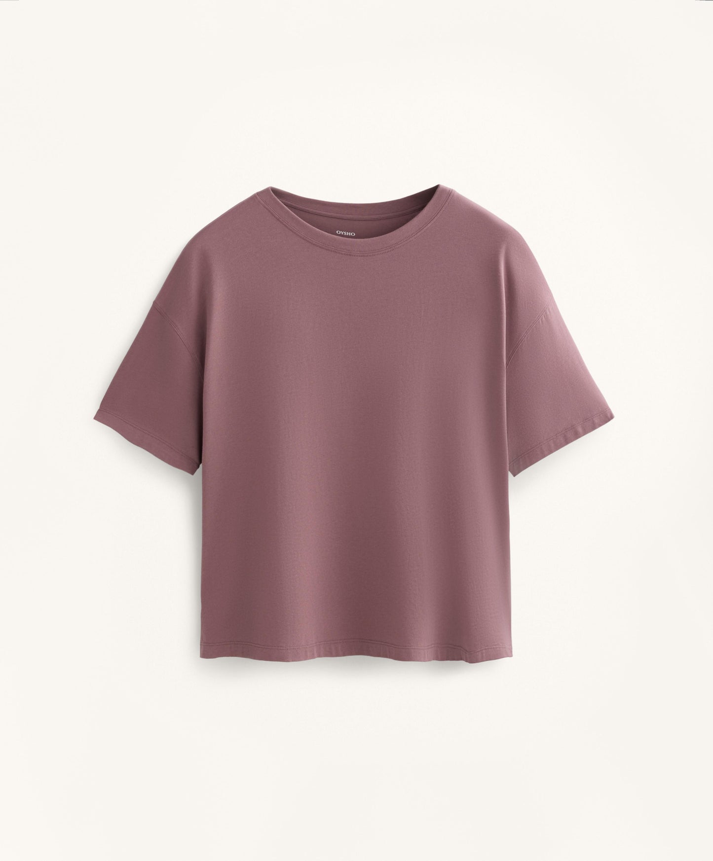 Boxy short-sleeve cotton blend T-shirt