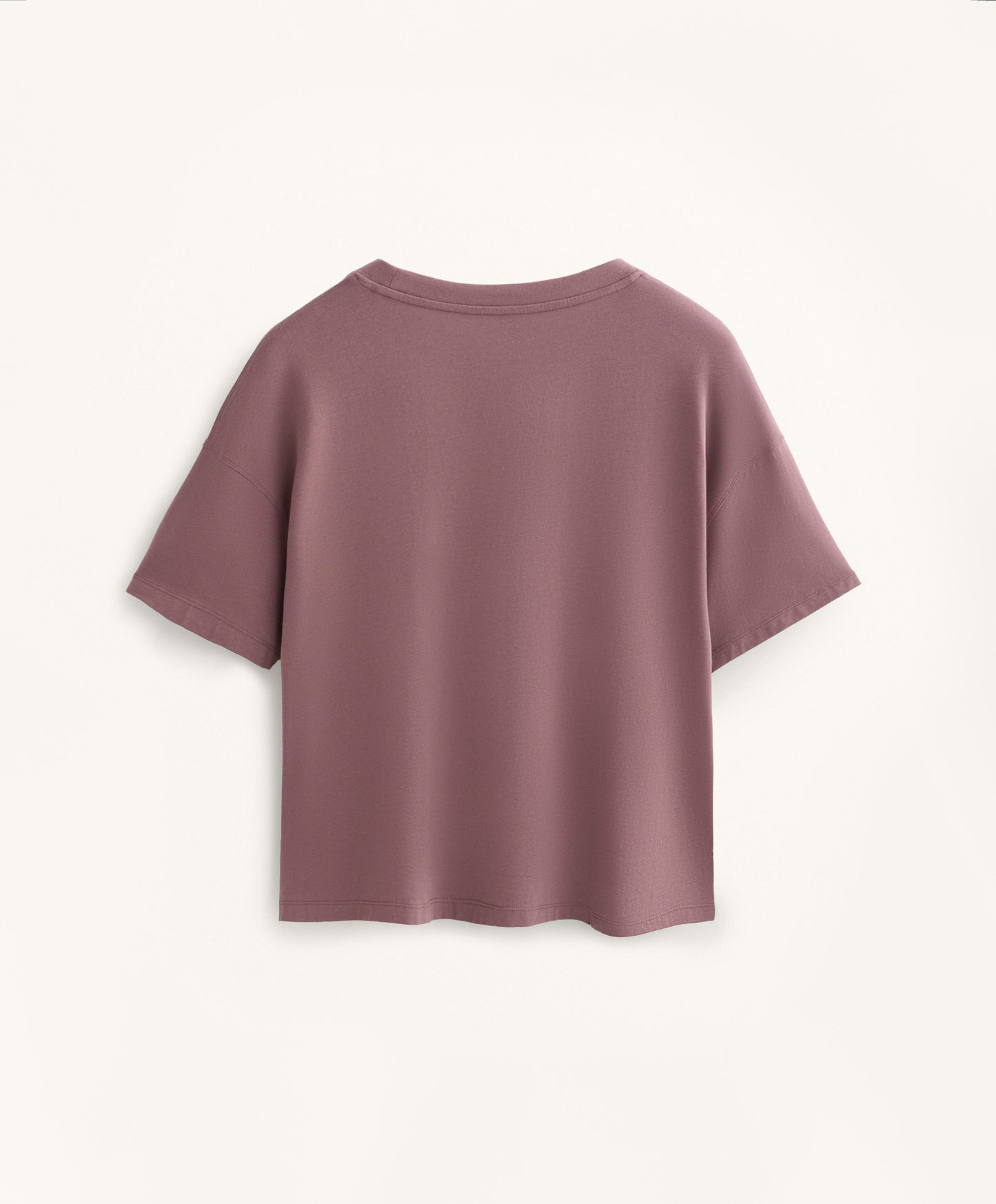 Boxy short-sleeve cotton blend T-shirt