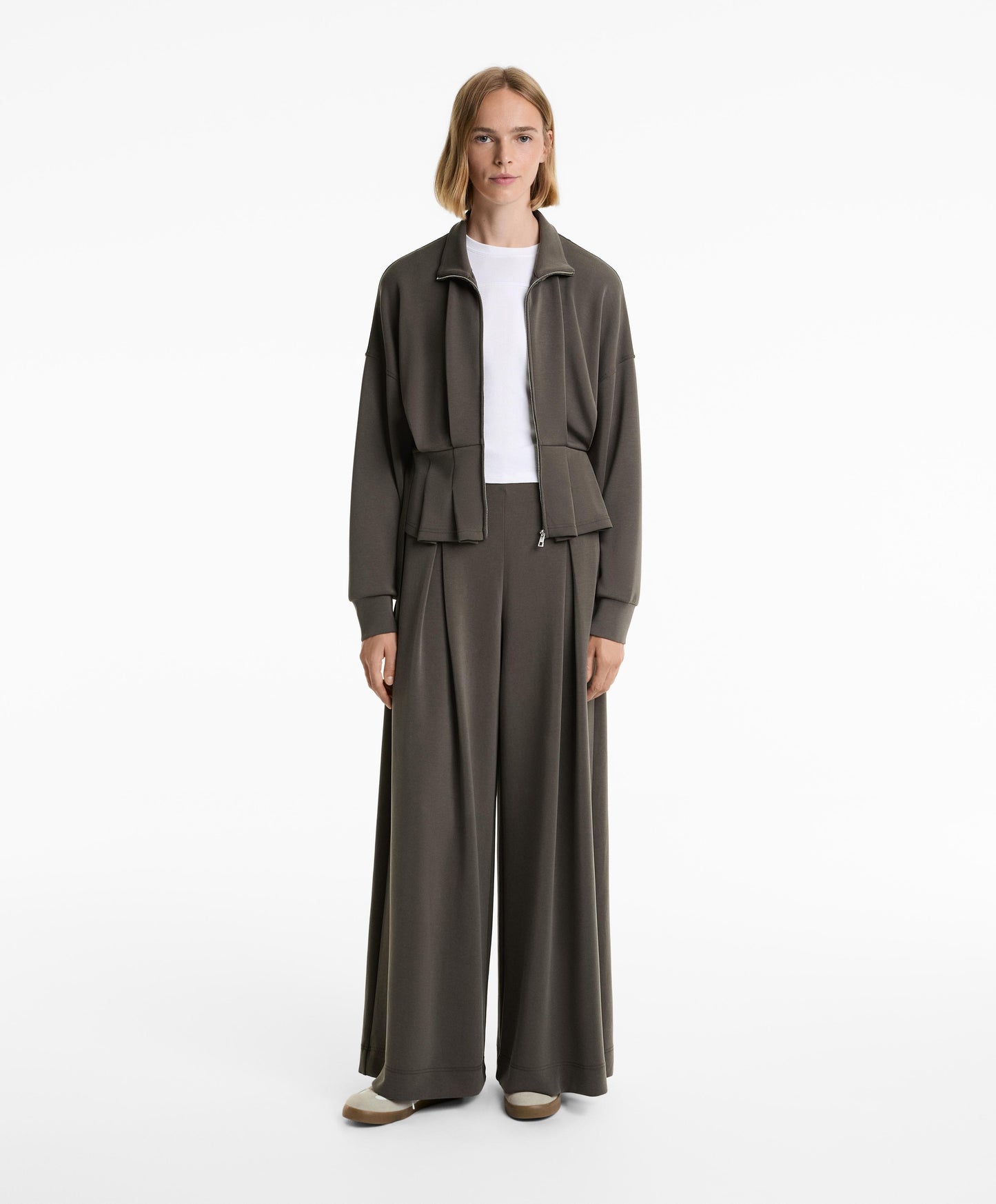 Soft-touch modal belted jacket