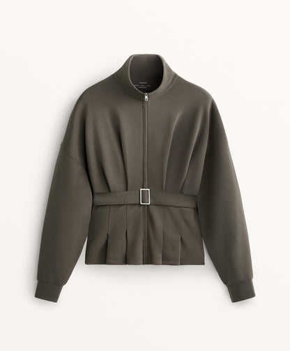 Soft-touch modal belted jacket