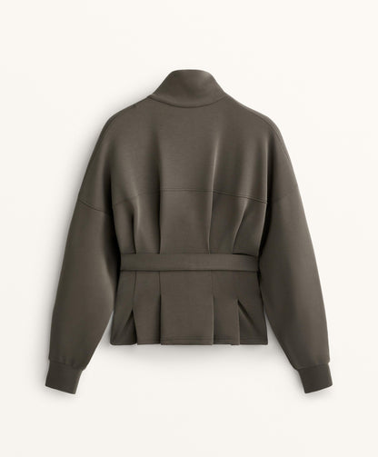 Soft-touch modal belted jacket