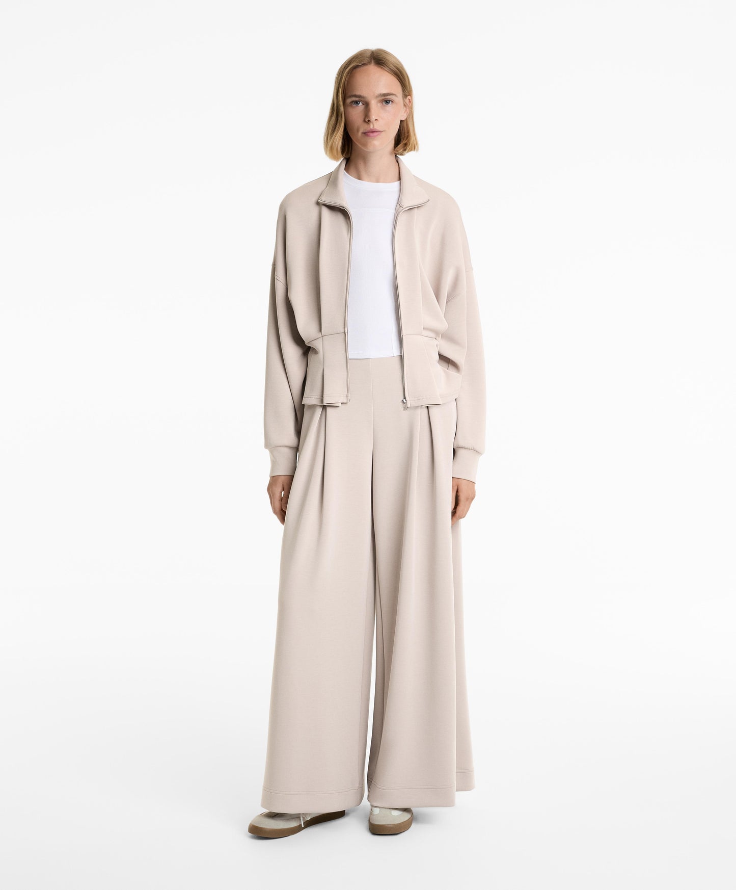 Soft-touch modal belted jacket