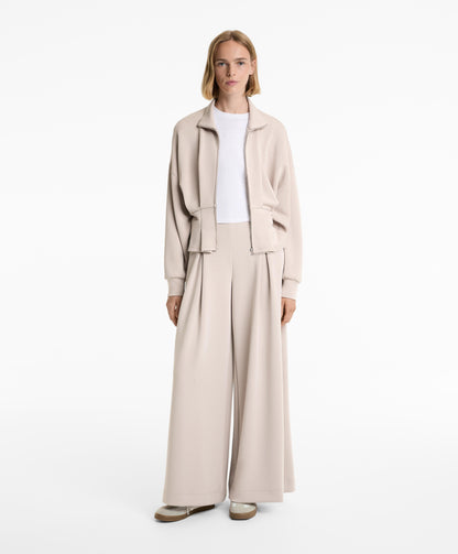 Soft-touch modal belted jacket