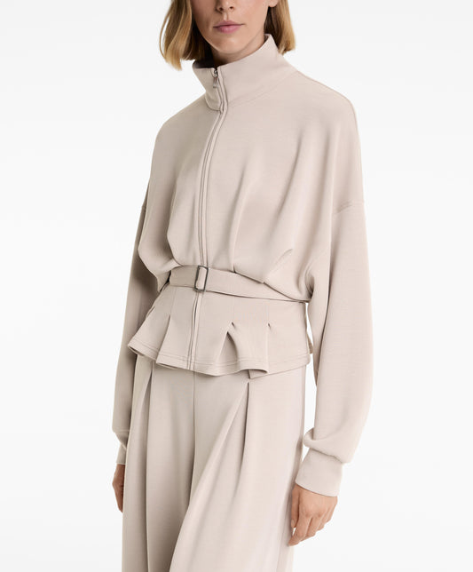 Soft-touch modal belted jacket