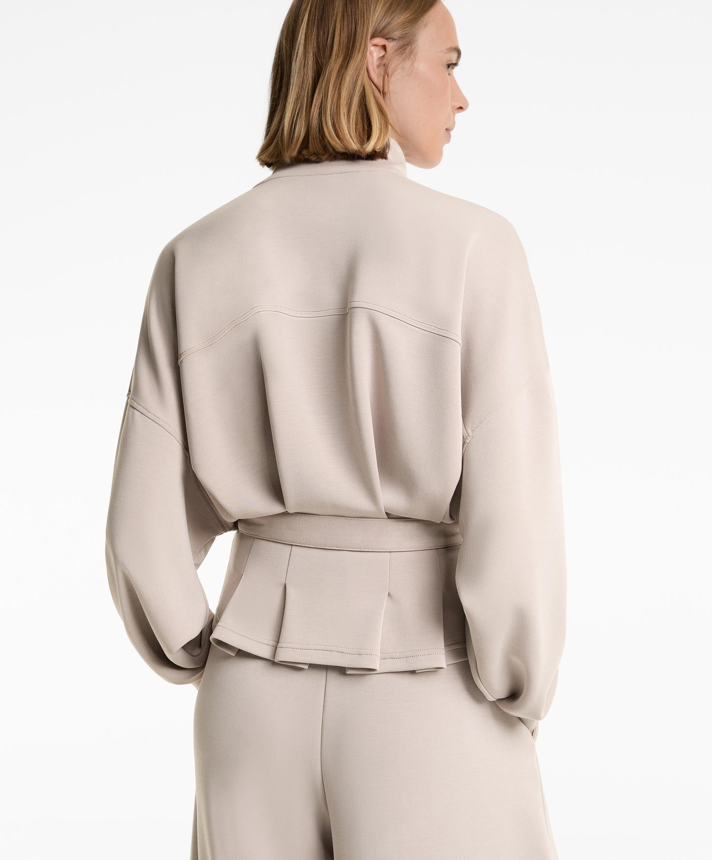 Soft-touch modal belted jacket