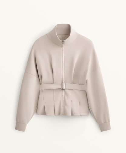 Soft-touch modal belted jacket