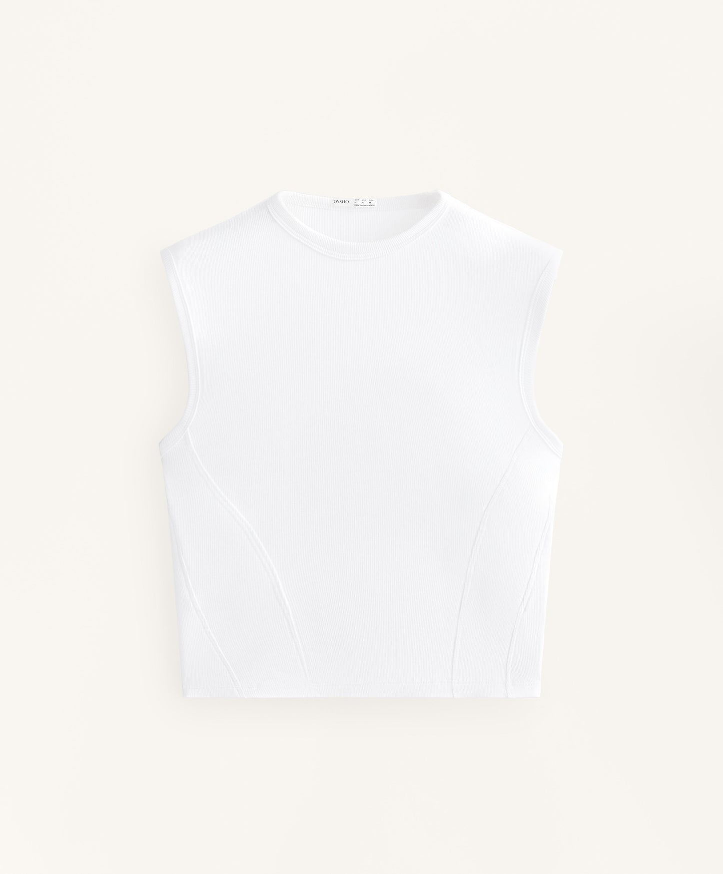 Short sleeve rib T-shirt with cotton and modal