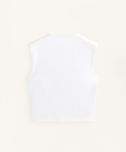 Short sleeve rib T-shirt with cotton and modal