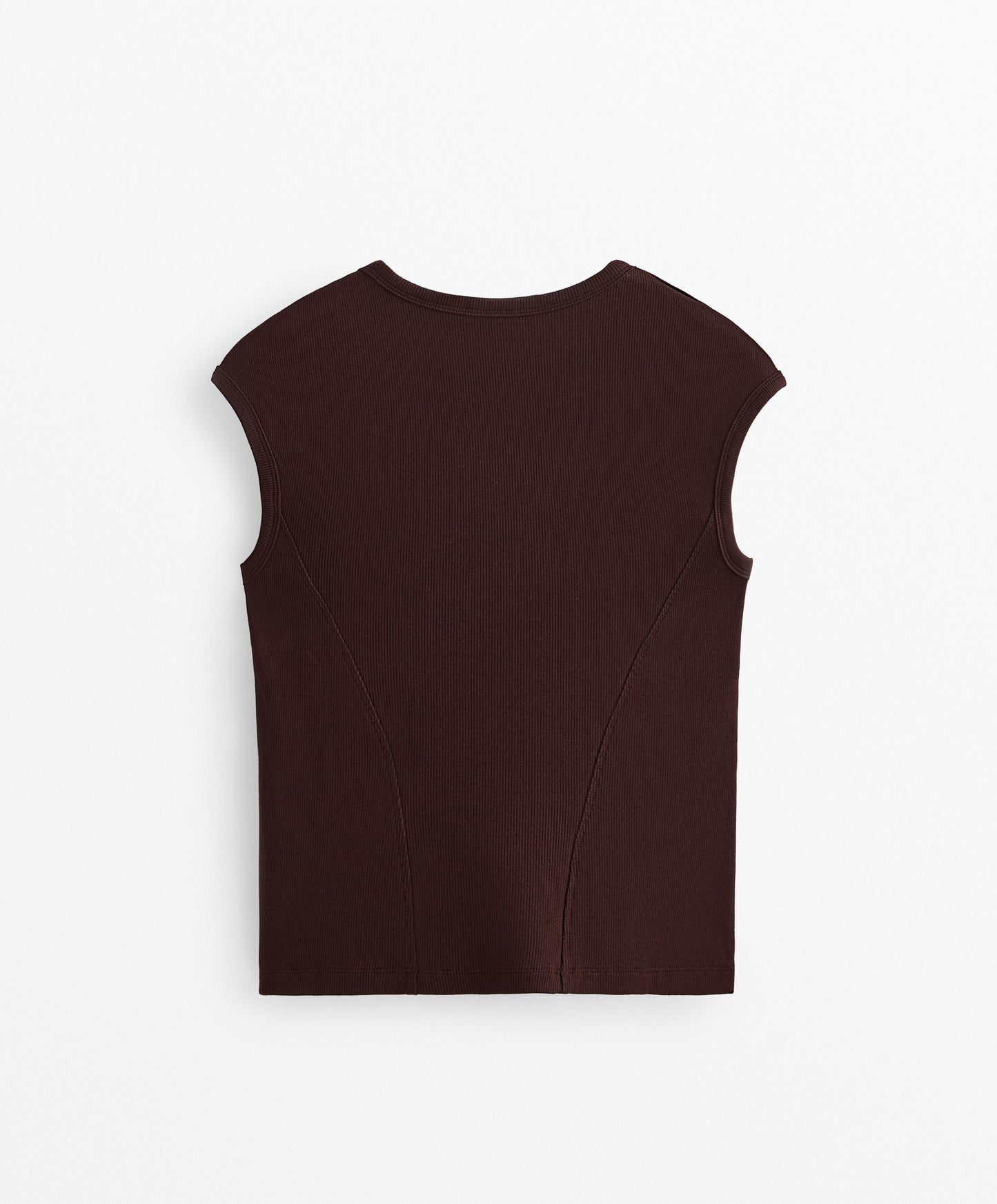 Short sleeve rib T-shirt with cotton and modal