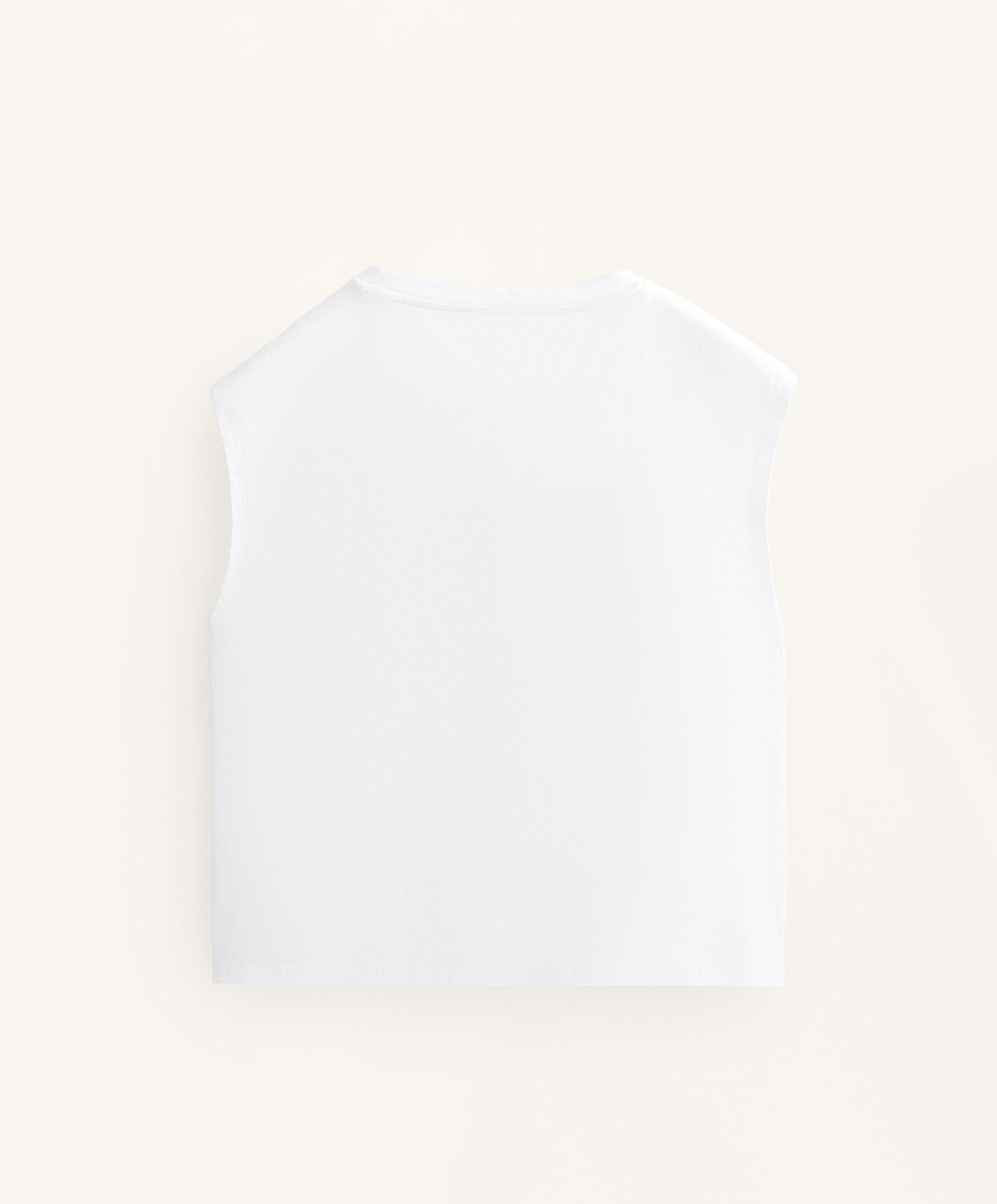 Cotton blend sleeveless T-shirt