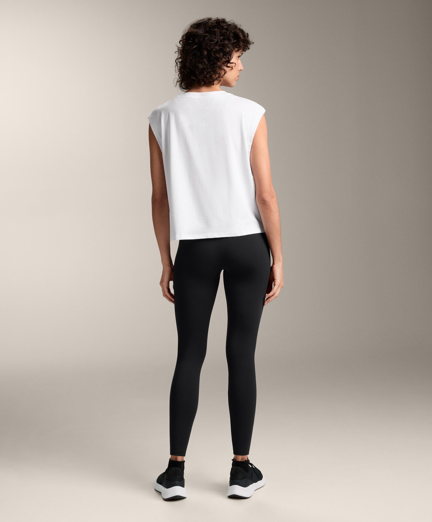 Cotton blend sleeveless T-shirt
