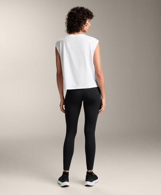 Cotton blend sleeveless T-shirt