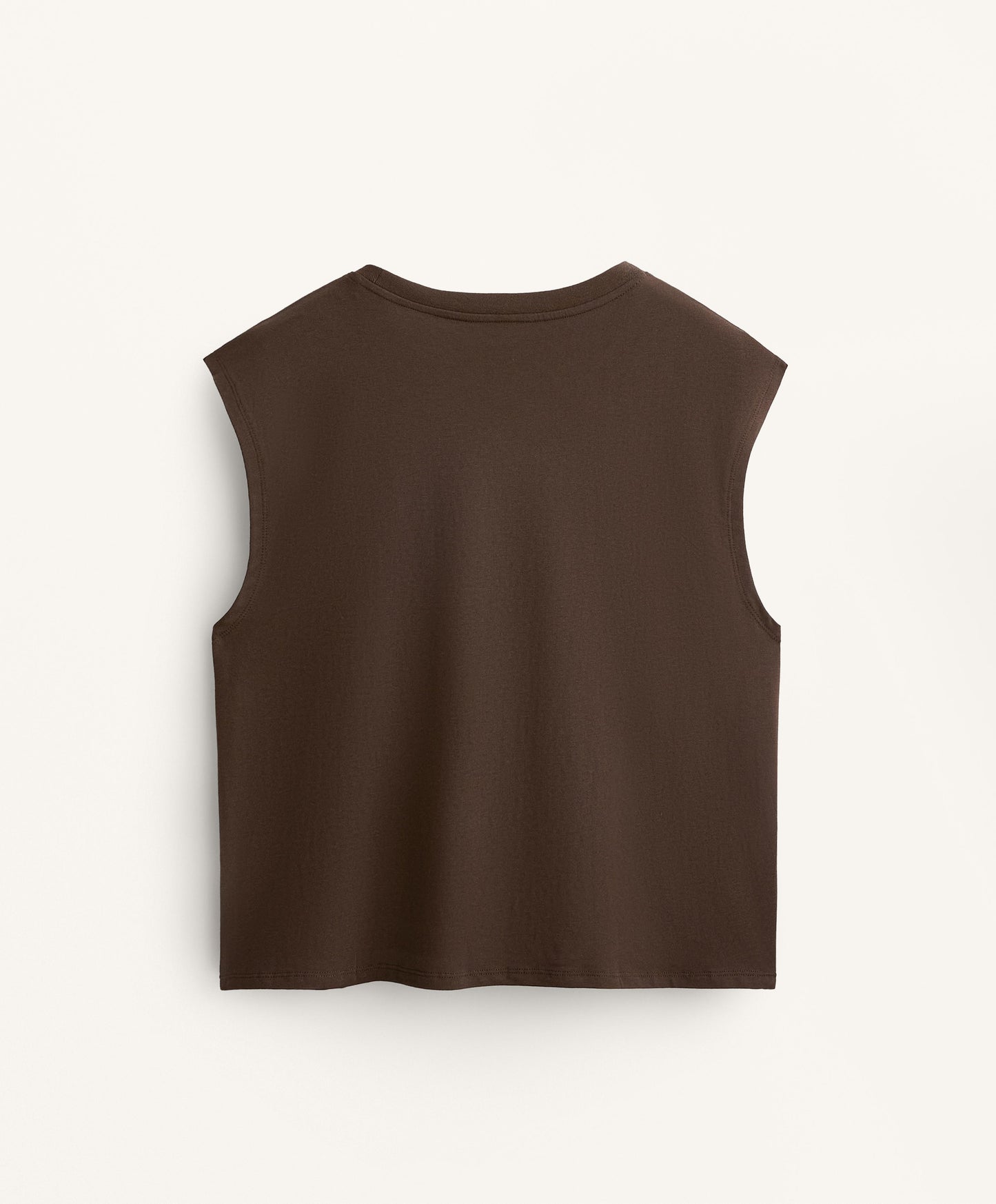 Cotton blend sleeveless T-shirt