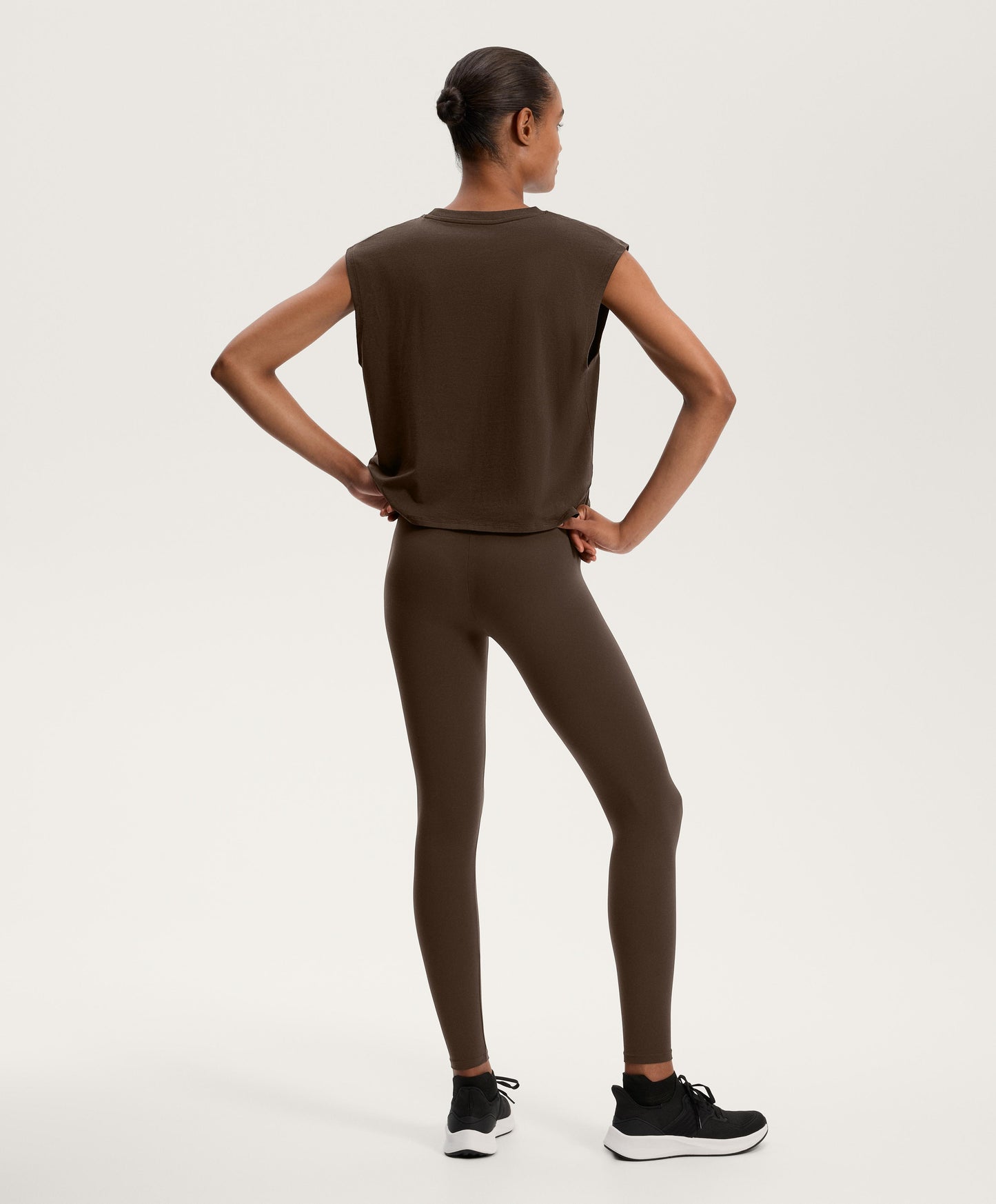 Cotton blend sleeveless T-shirt