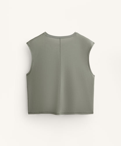 Modal blend sleeveless T-shirt