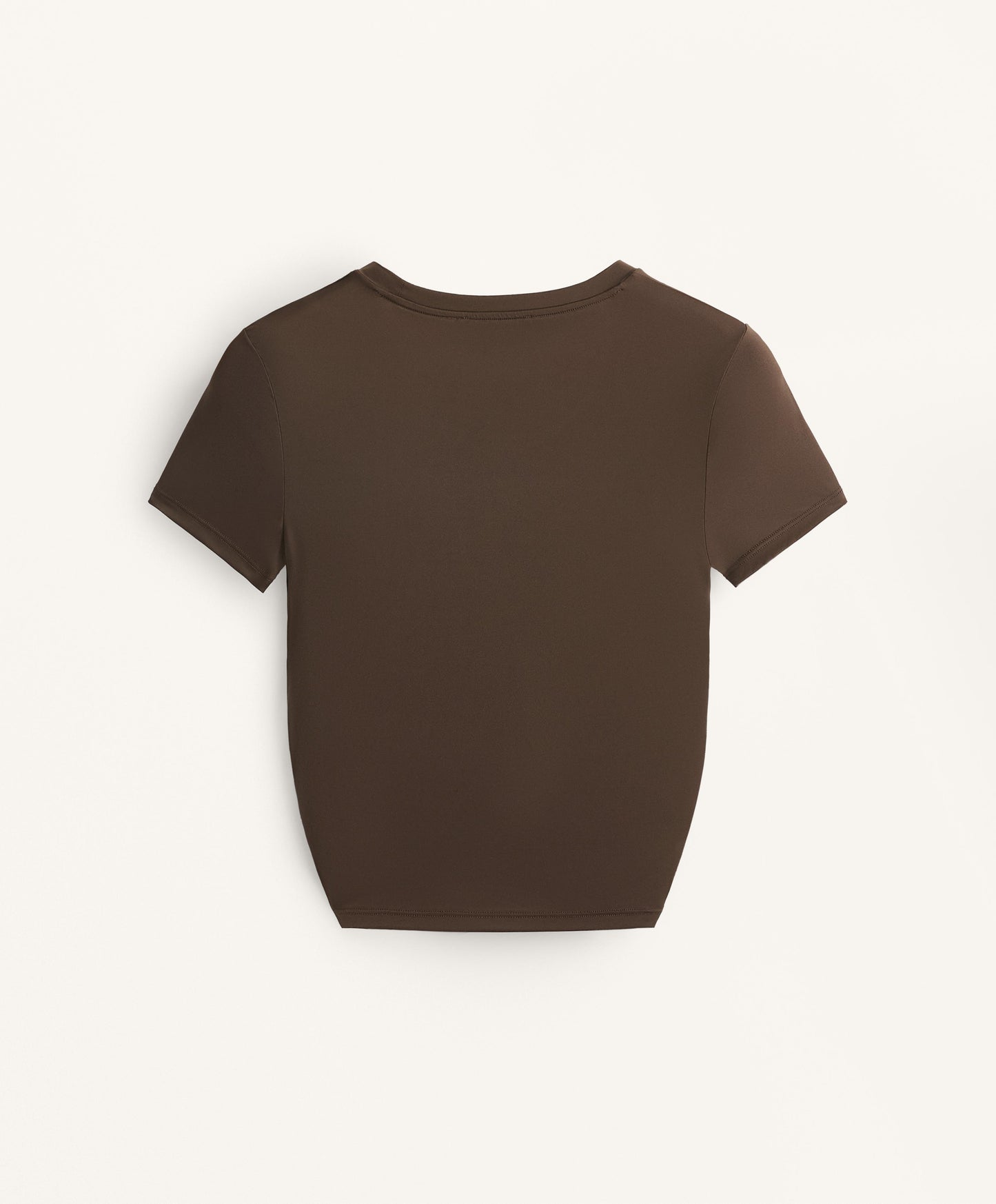 Gathered crop short sleeve T-shirt