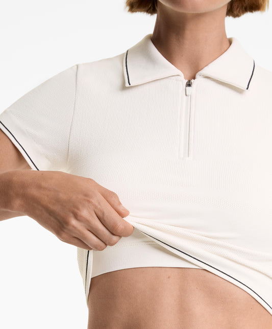 Seamless short-sleeve polo shirt