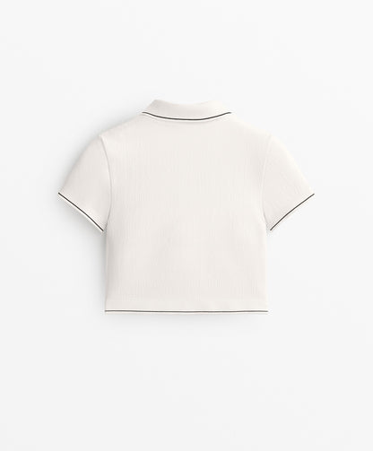 Seamless short-sleeve polo shirt