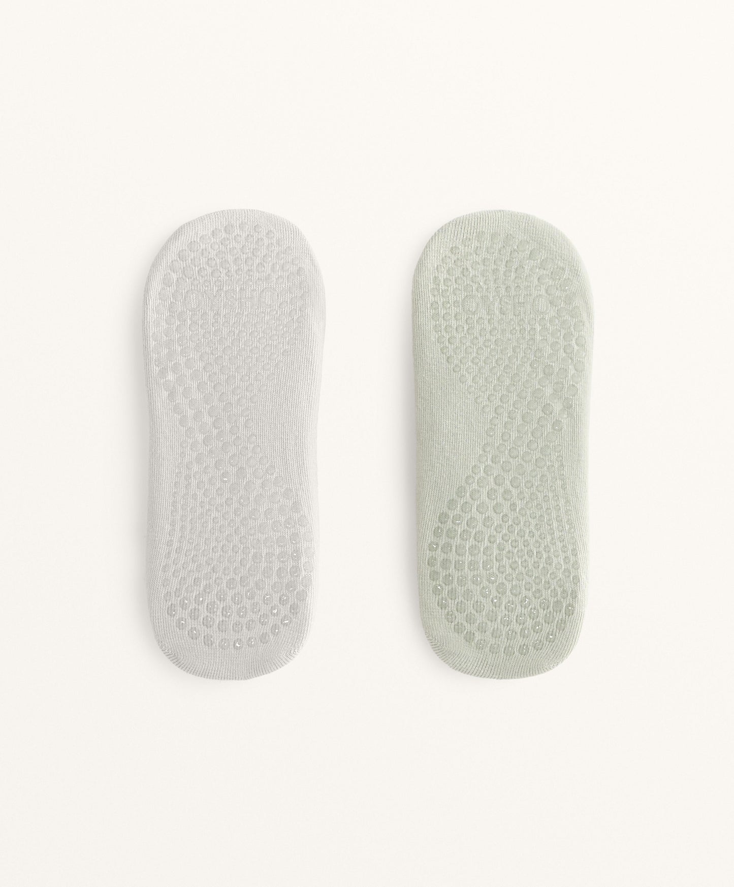 2 pairs of cotton-blend yoga and pilates socks with crossed straps