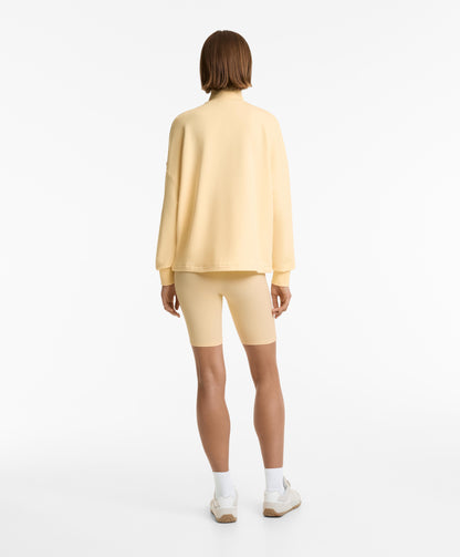 High neck sweatshirt with cotton and modal