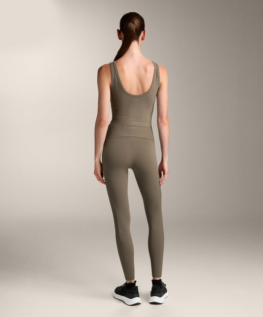 Comfortlux high-rise ankle-length rib leggings
