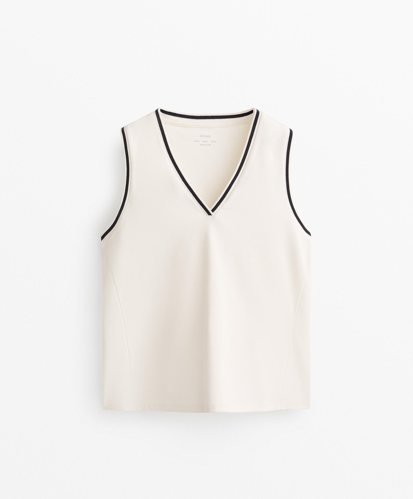 Sleeveless V-neck T-shirt