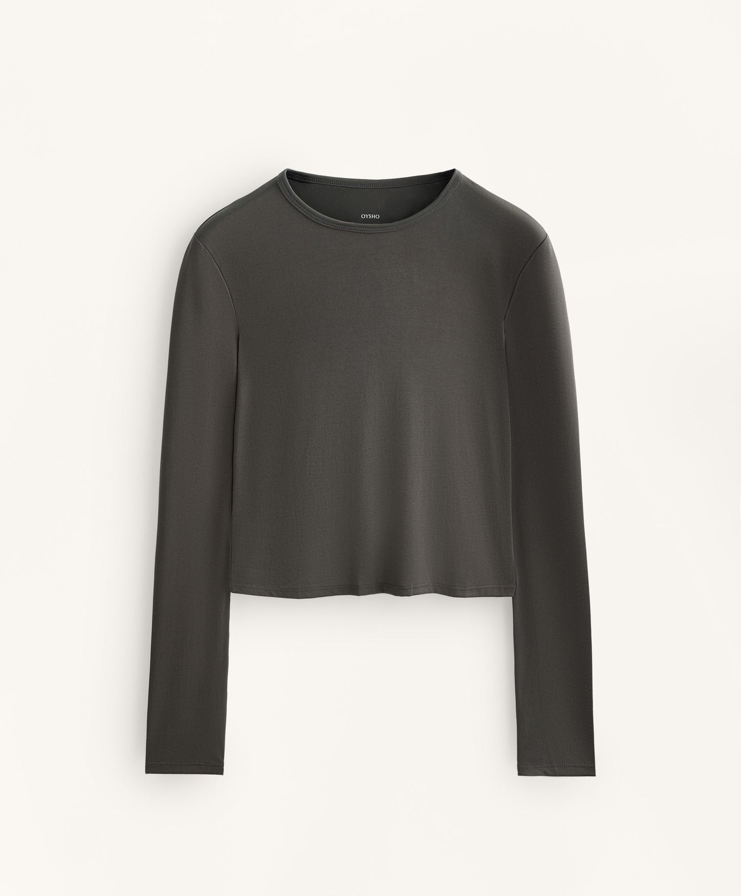 Cross-back cropped T-shirt with modal