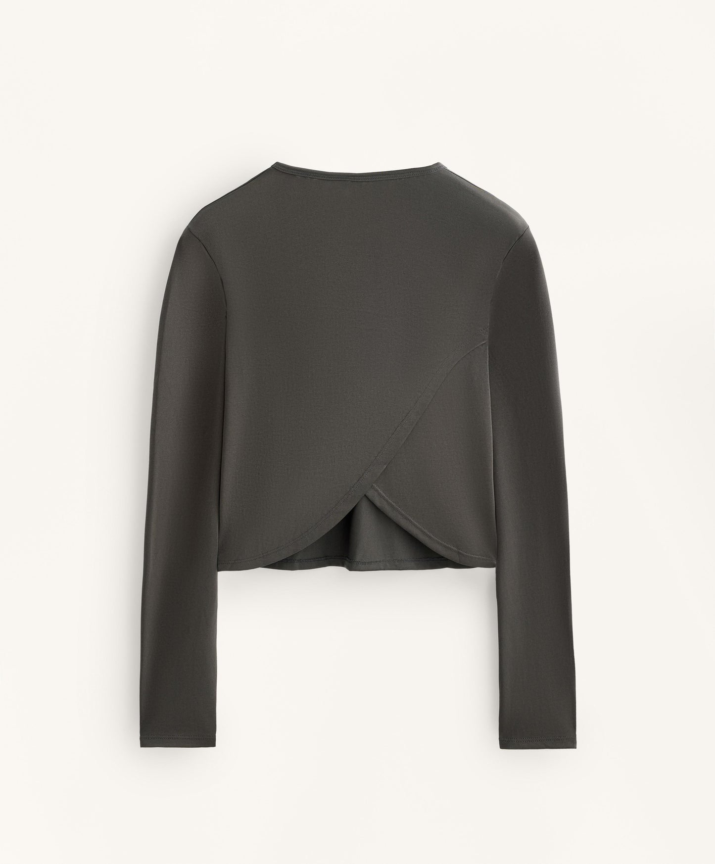 Cross-back cropped T-shirt with modal