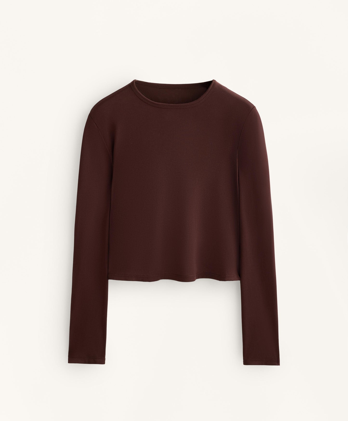 Cross-back cropped T-shirt with modal