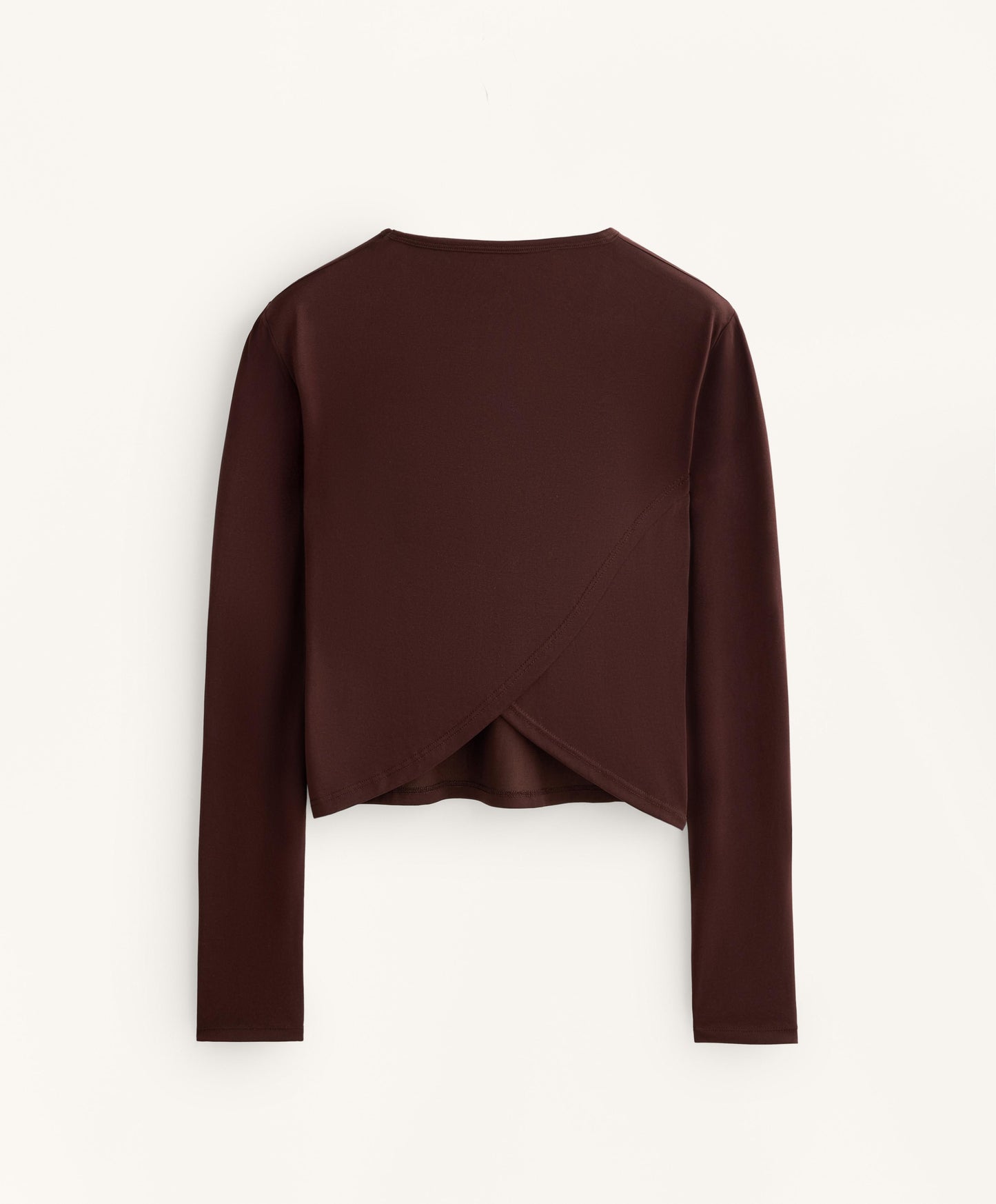 Cross-back cropped T-shirt with modal