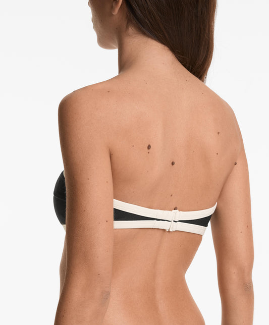 Bandeau bikini with contrast trim