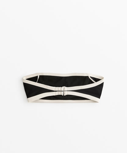 Bandeau bikini with contrast trim