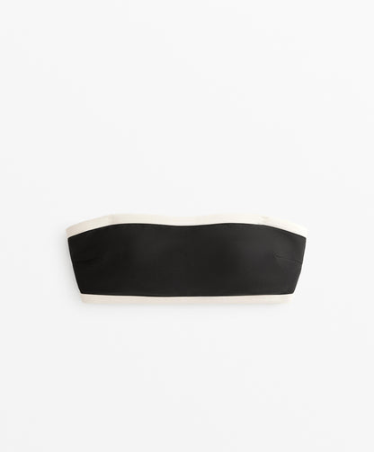 Bandeau bikini with contrast trim