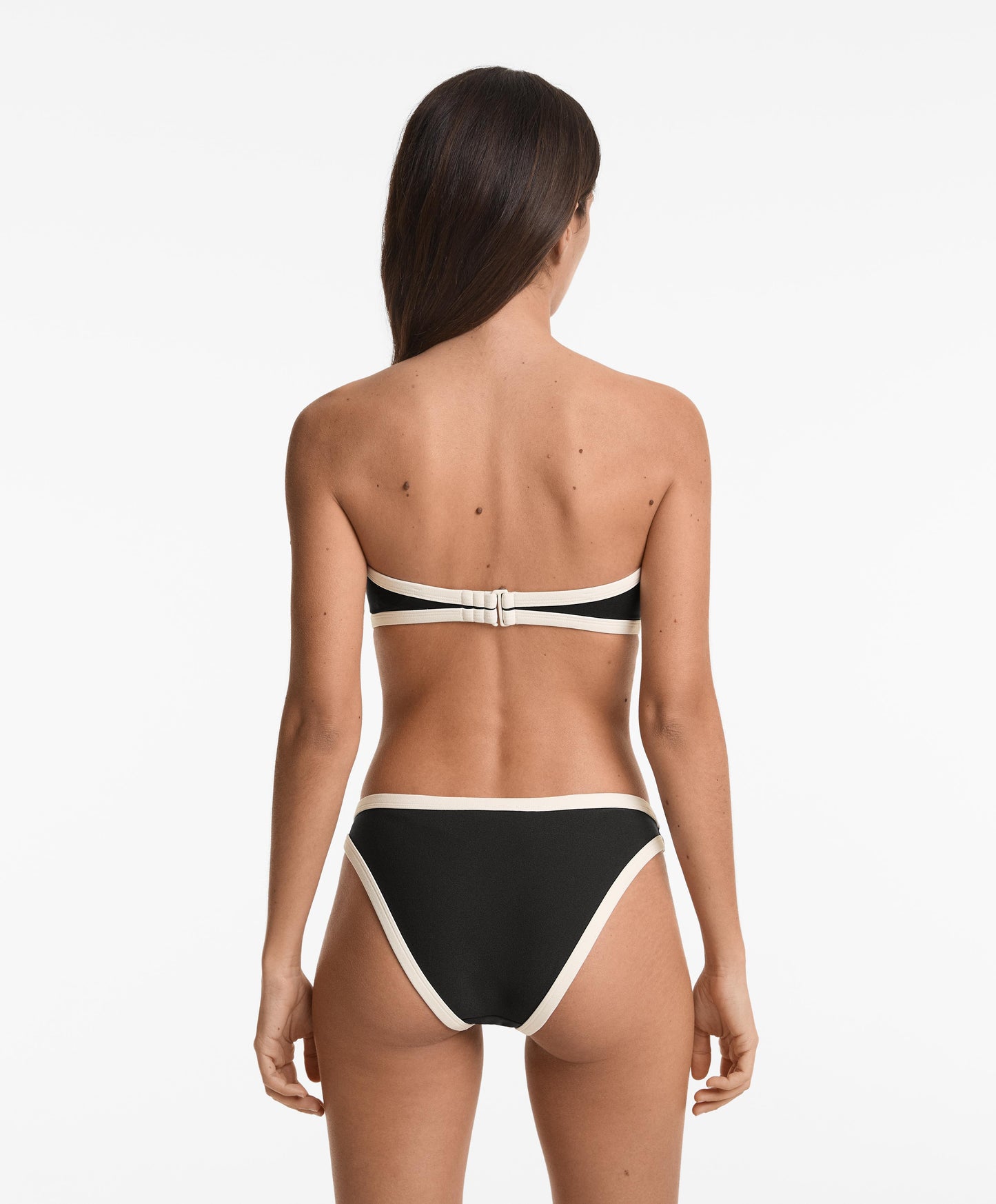 Bandeau bikini with contrast trim