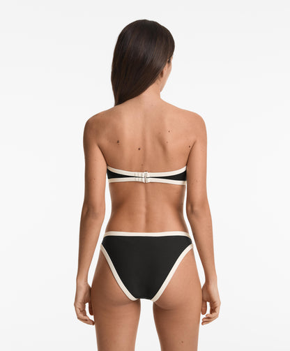 Bandeau bikini with contrast trim