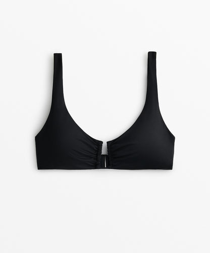 Halterneck U-neck bikini top