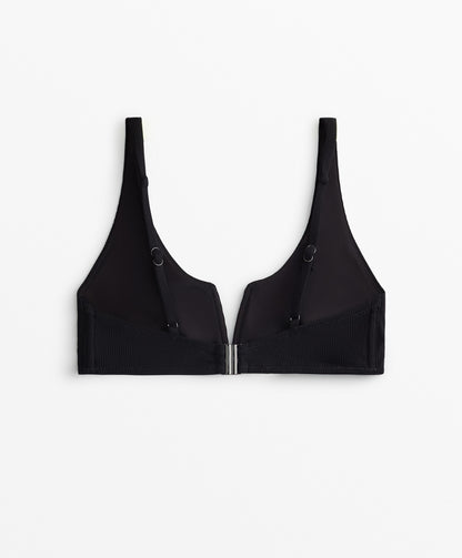 Piqu¨¦ halterneck bikini top