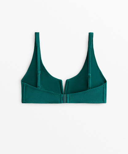 Piqu¨¦ halterneck bikini top