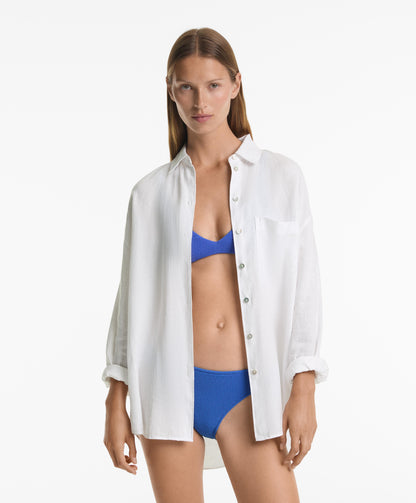 Halterneck crinkle bikini top