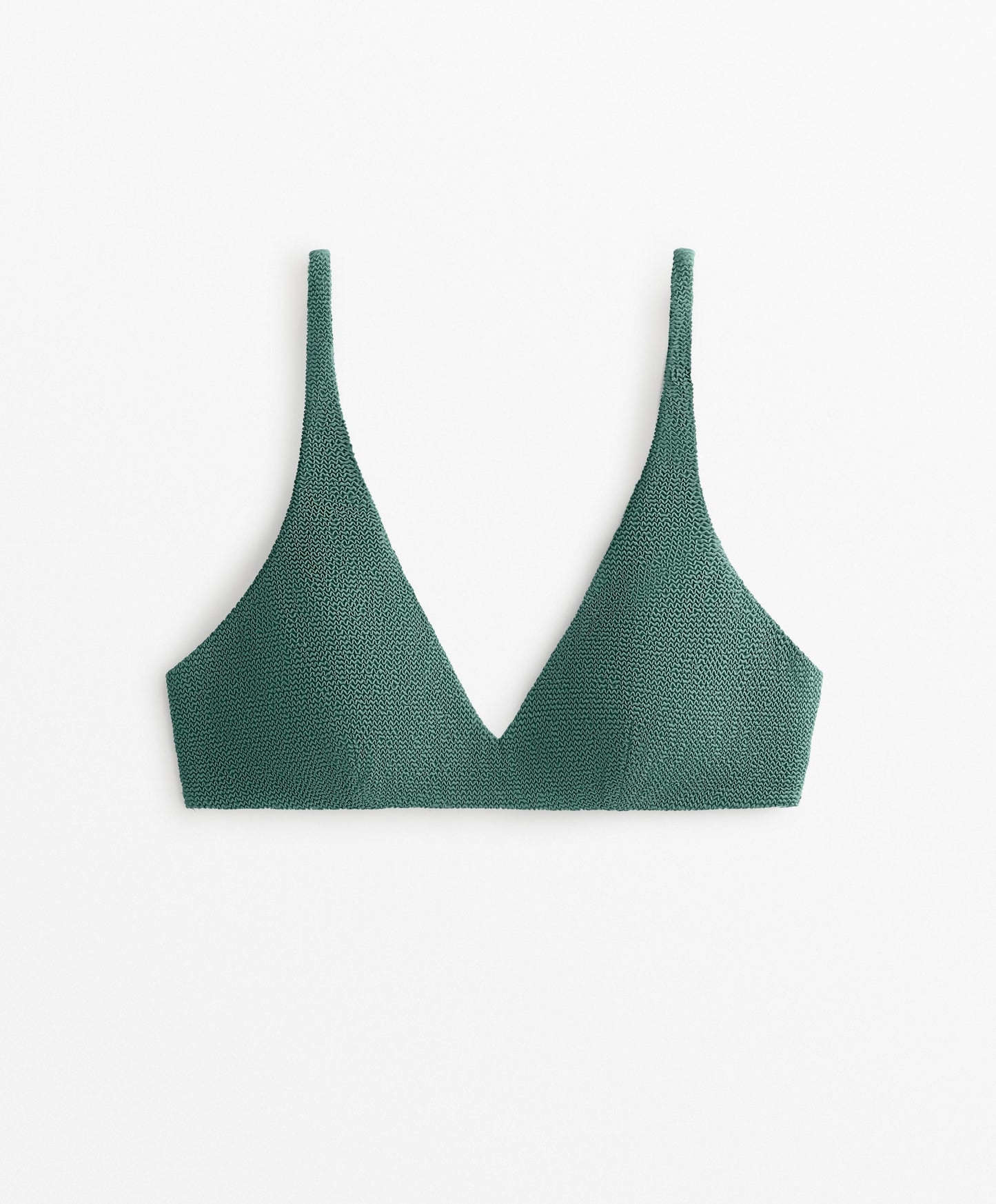 Halterneck crinkle bikini top