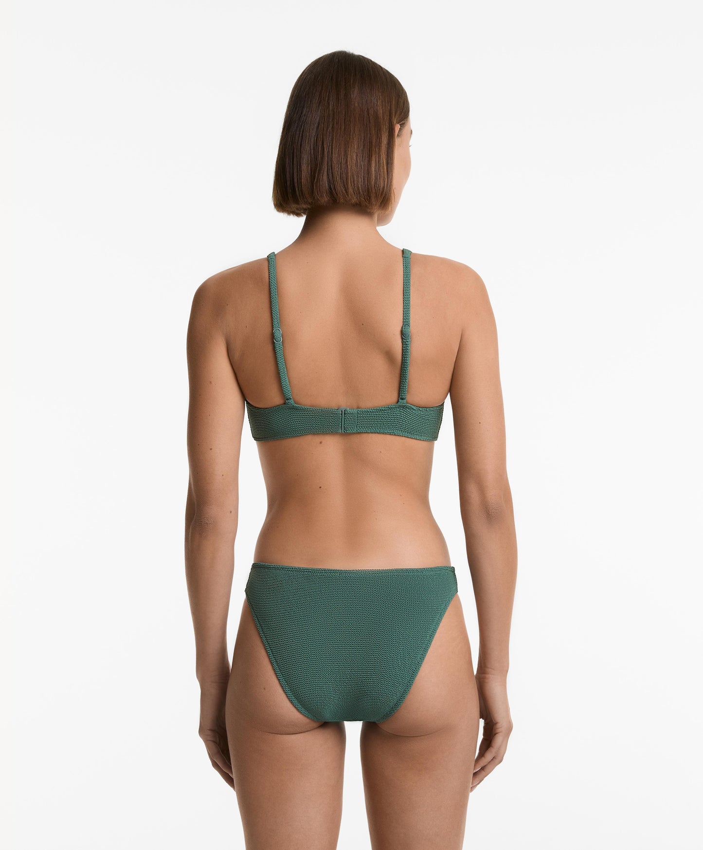 Halterneck crinkle bikini top