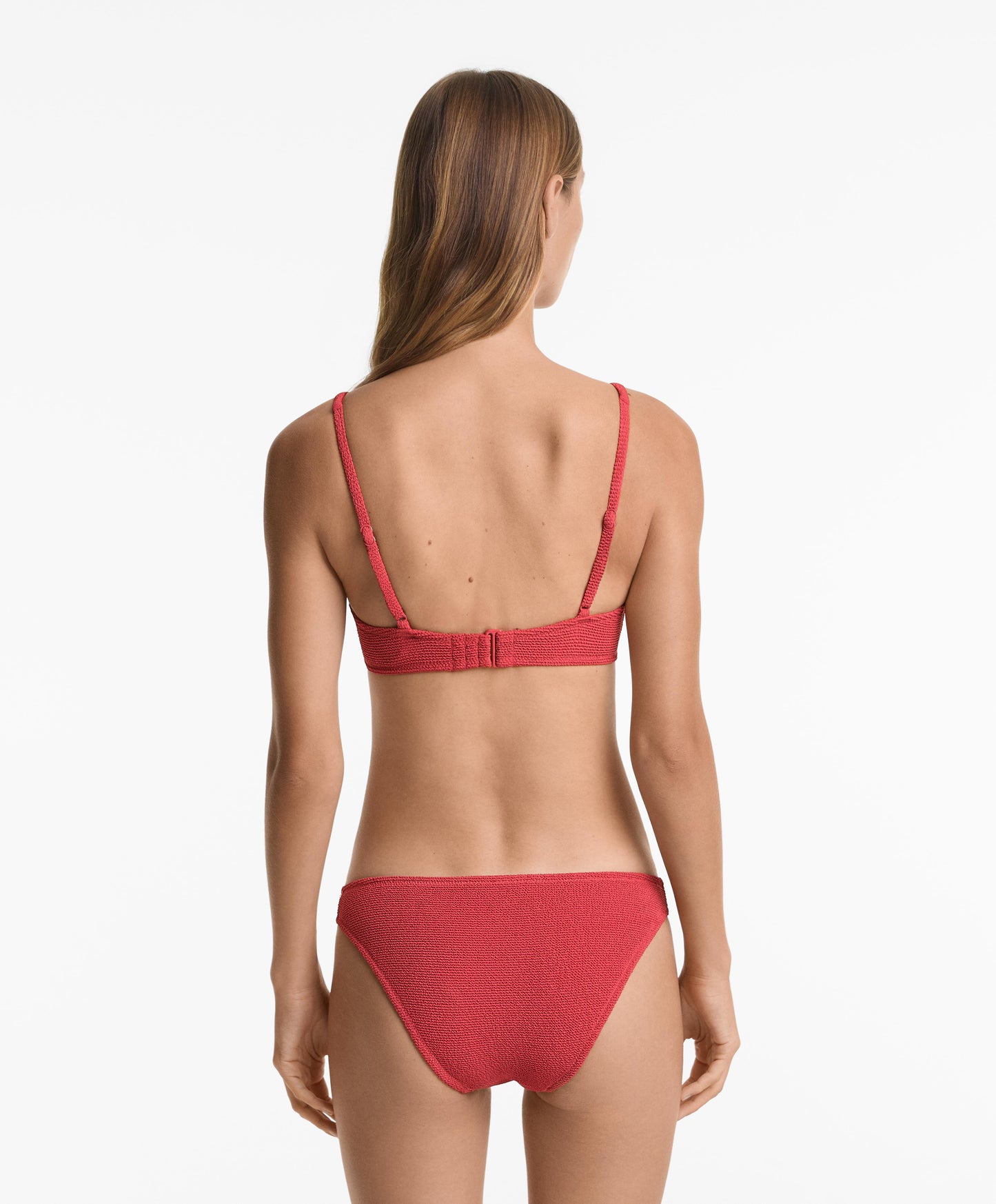 Halterneck crinkle bikini top