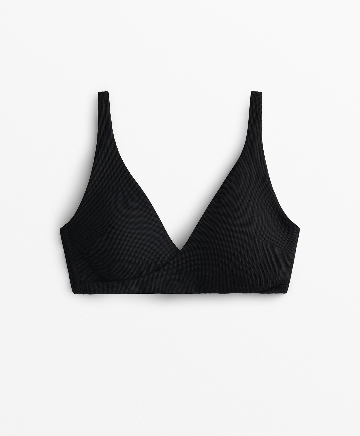 Piqu¨¦ crossover halter bikini top