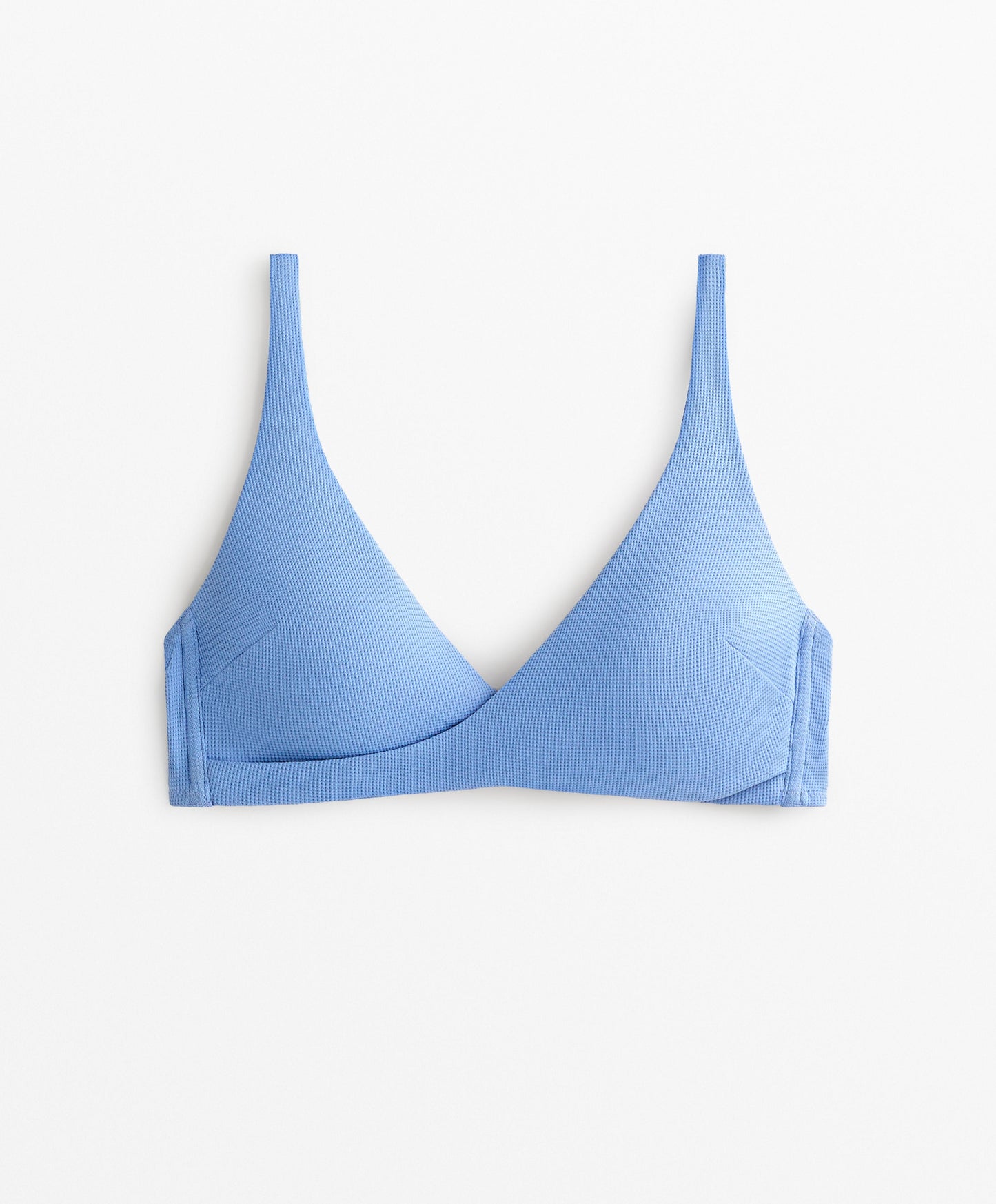 Piqu¨¦ crossover halterneck bikini top