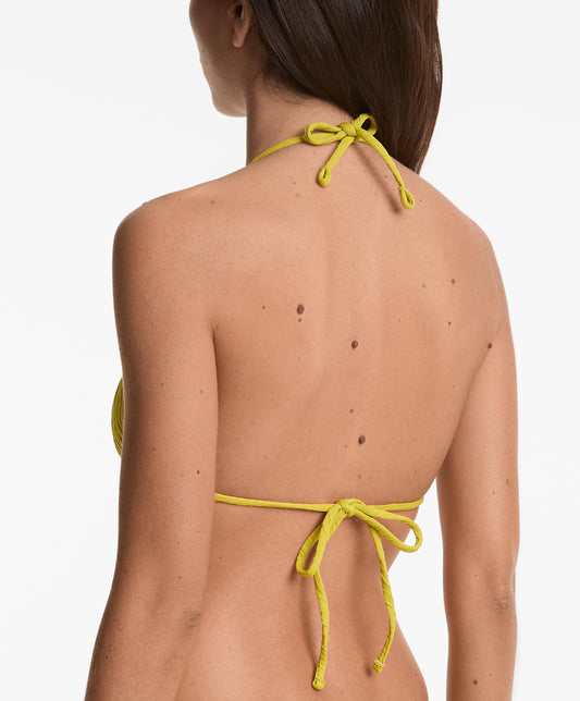 Jacquard triangle bikini top