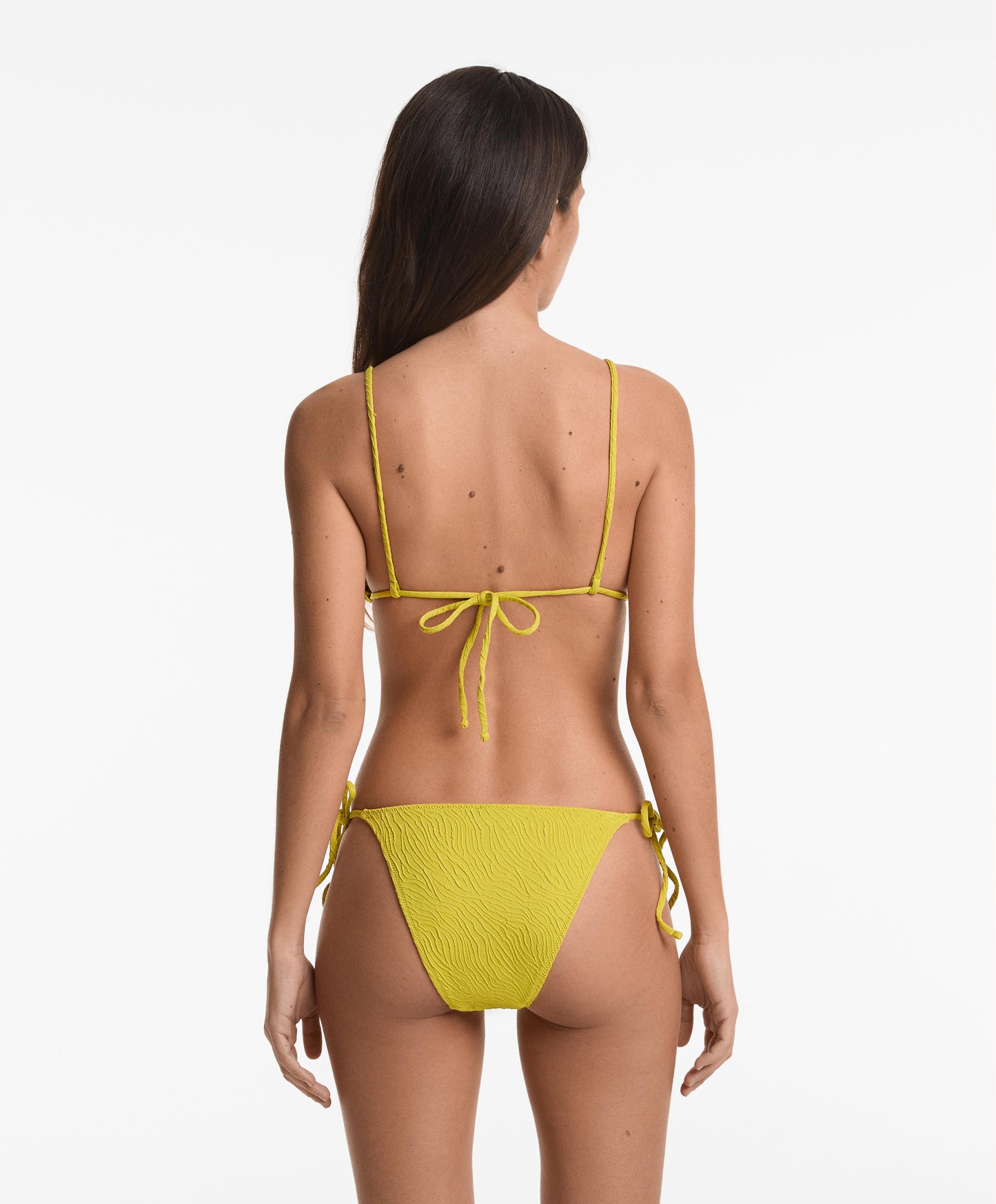 Jacquard triangle bikini top