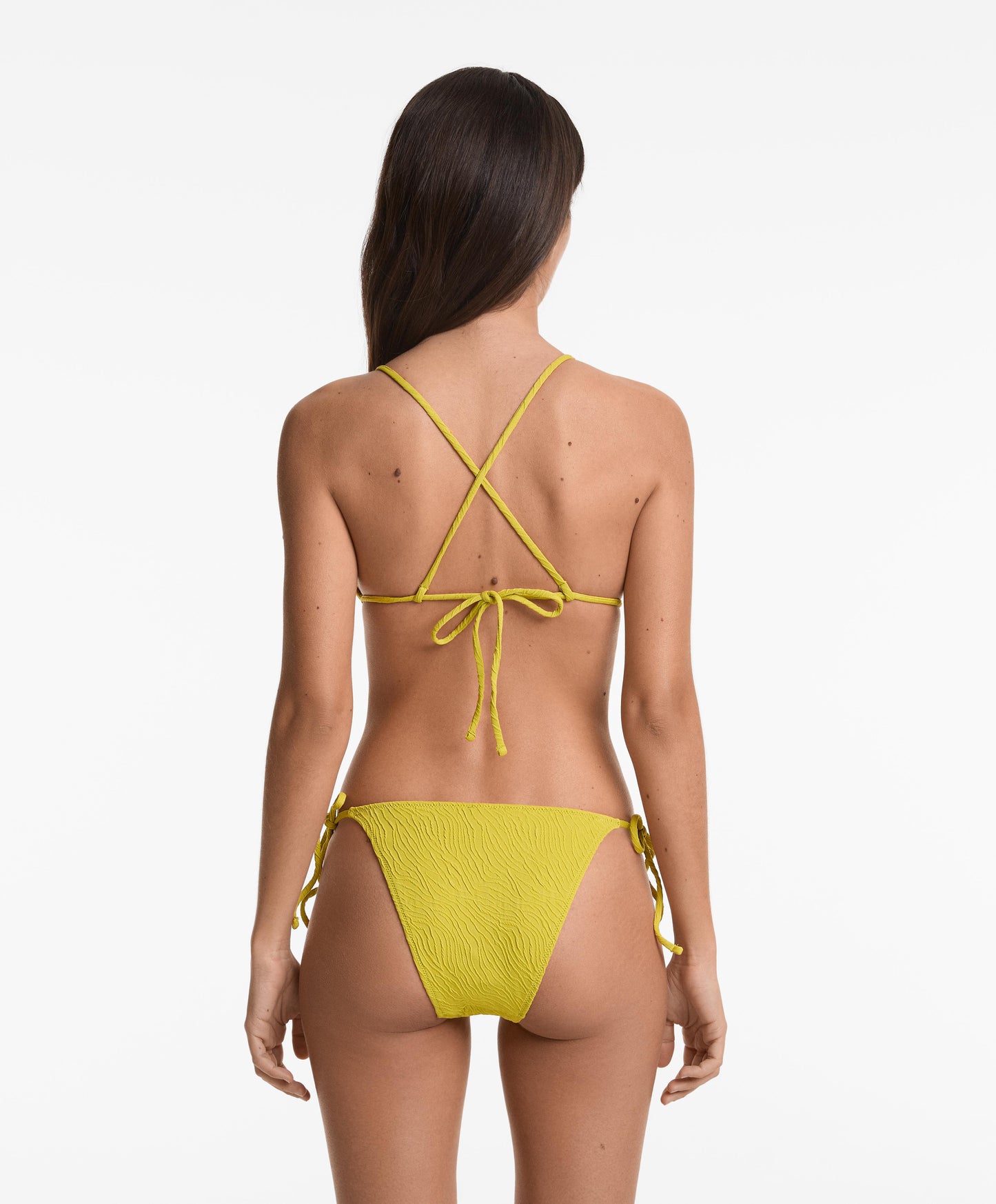 Jacquard triangle bikini top