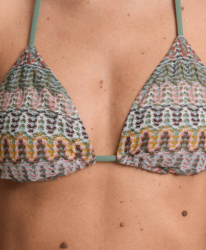 Crochet triangle bikini top