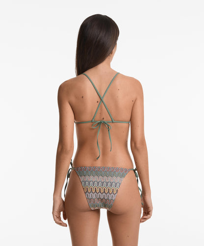 Crochet triangle bikini top
